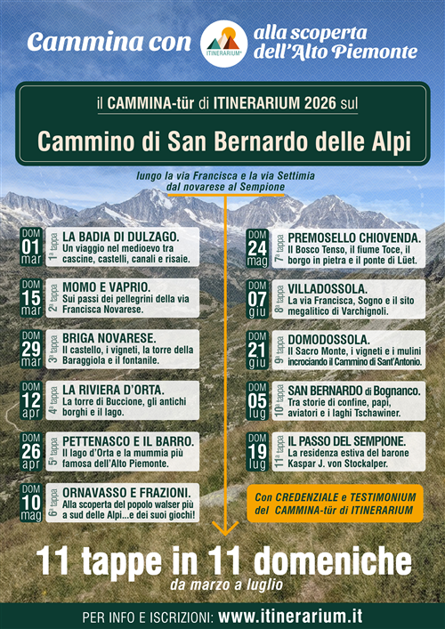 Cammina-tür sul cammino di San Bernardo delle Alpi